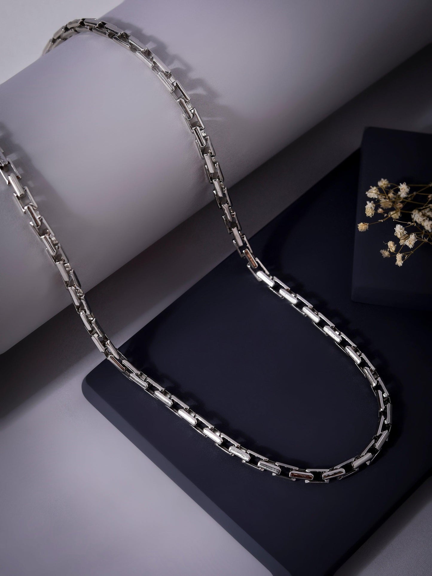 Classic Box Link 925 Sterling Silver Chain for Men