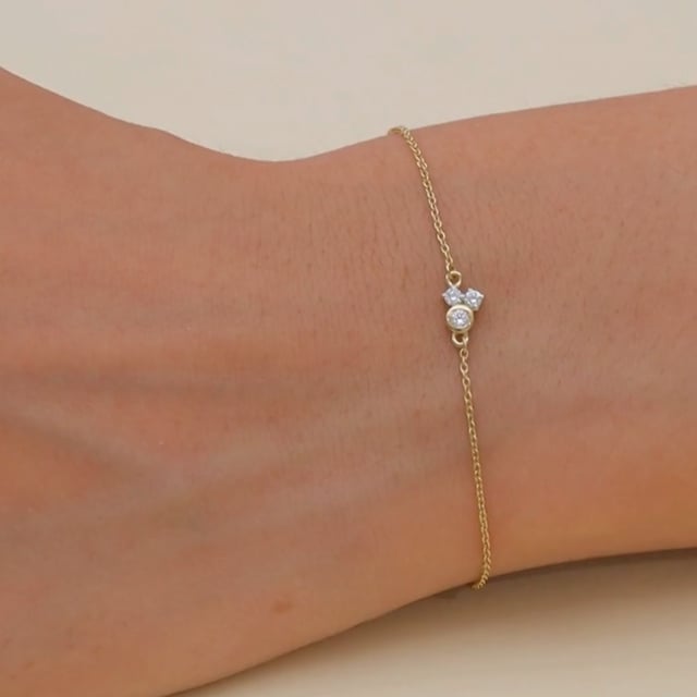 Trinity Lab Grown Diamond Bracelet - Gold Bracelet for Women