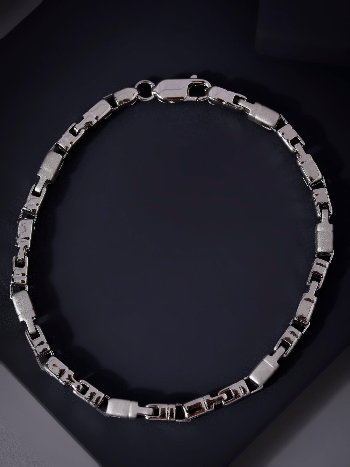 Chunky Link 925 Sterling Silver Bracelet for Men