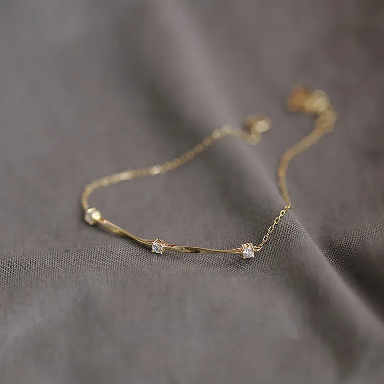 Soleil Twist Bar Bracelet – 925 Sterling Silver Bracelets for Women