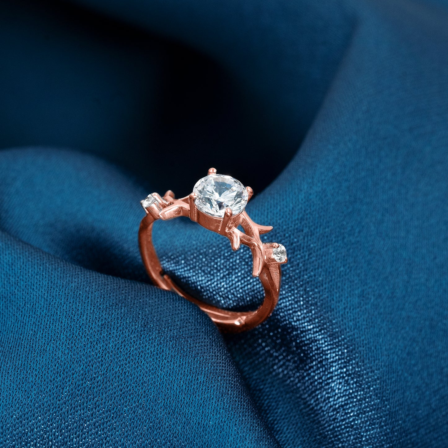 Rose Eclipse Adjustable Ring - 925 Sterling Silver Rings For Women