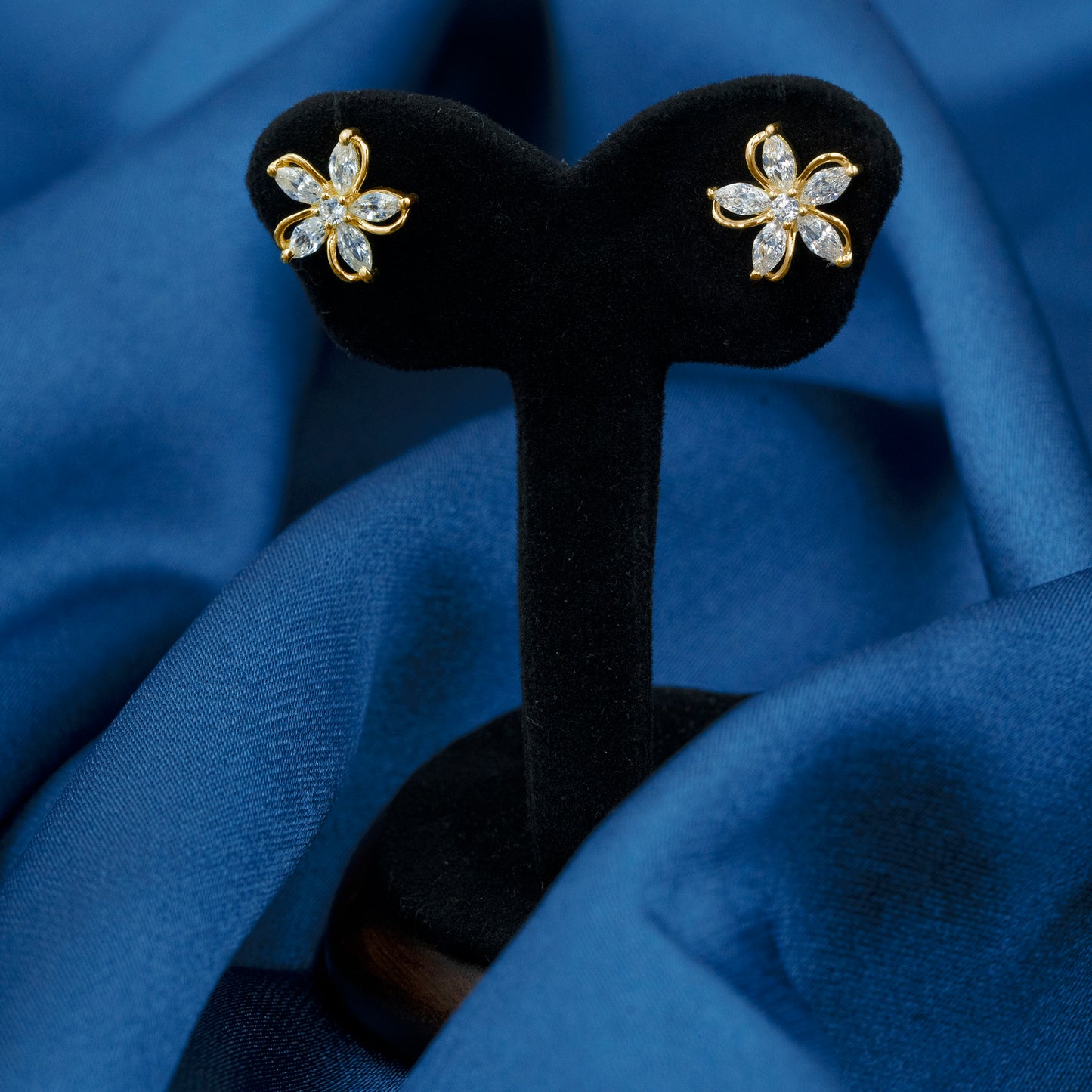 Flora Shine Earrings 18K Gold Plated - 925 Sterling Silver Earrings For Women