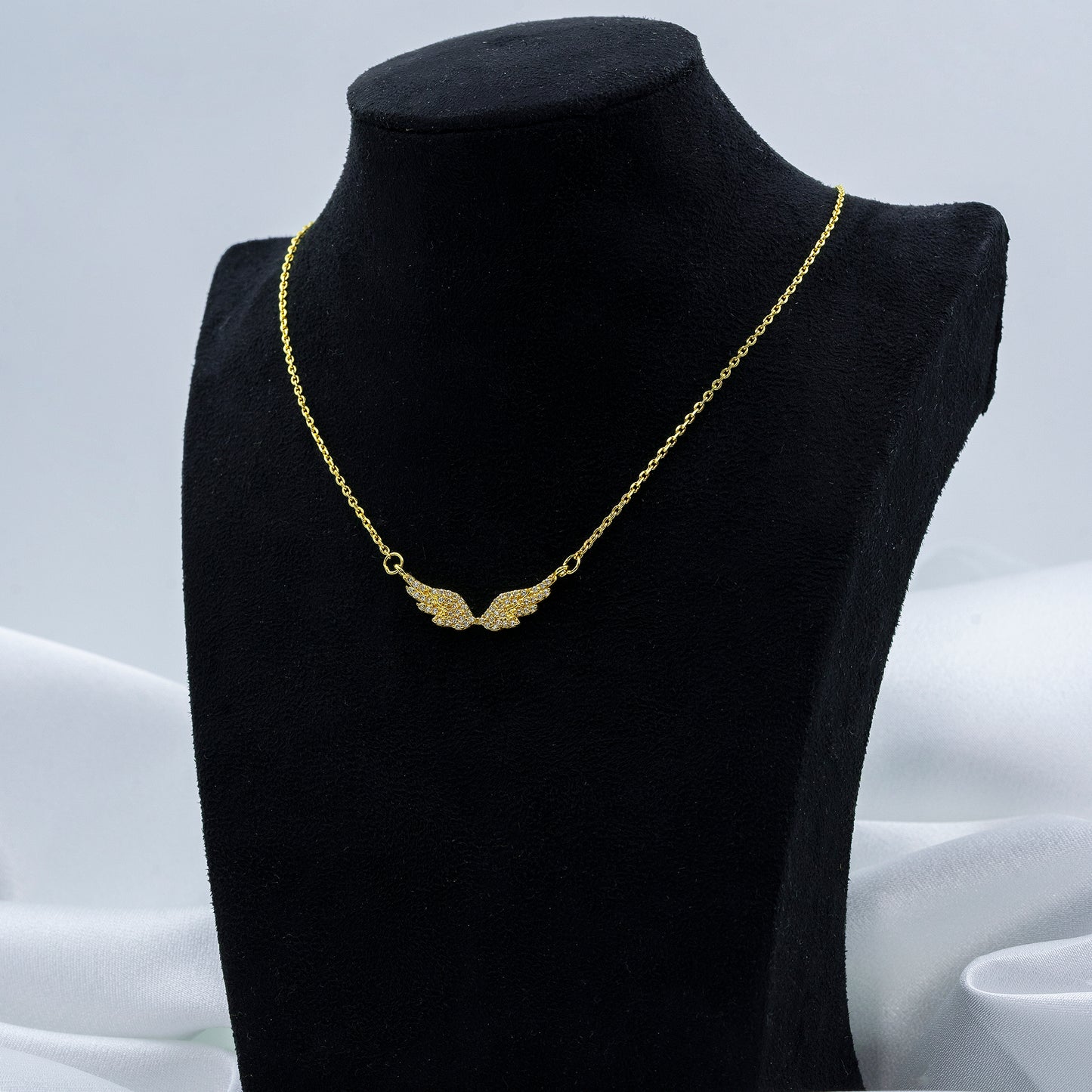 Golden Wing Charm Necklace - 925 Sterling Silver Necklace for Women