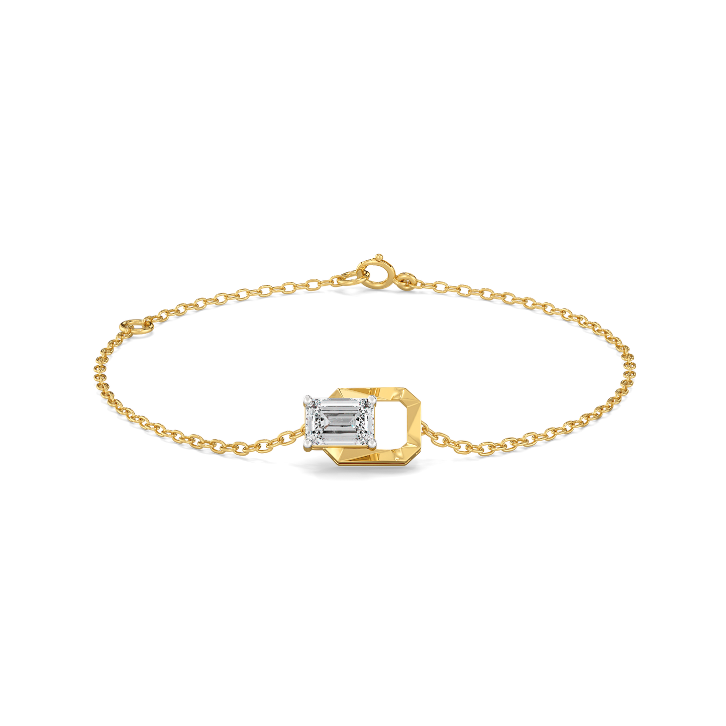 Emerald Cut Diamond Bracelet in 9K/14K Gold | 1.00 Ct Lab Grown