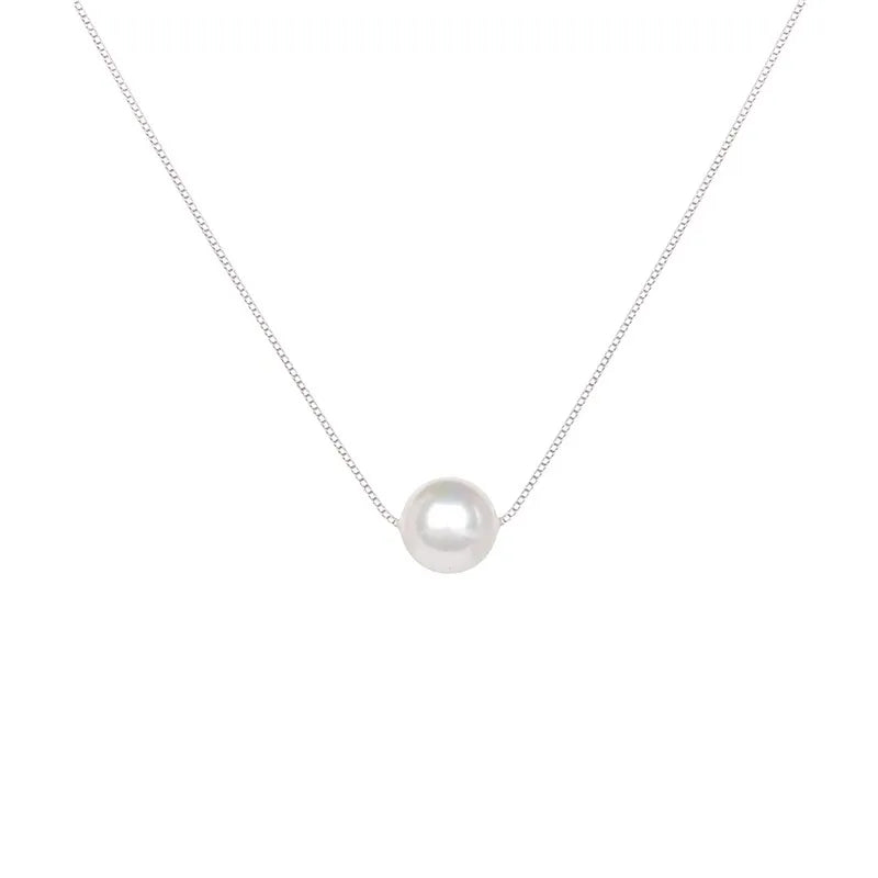 Classic Pearl Grace Necklace - 925 Sterling Silver Necklace for Women