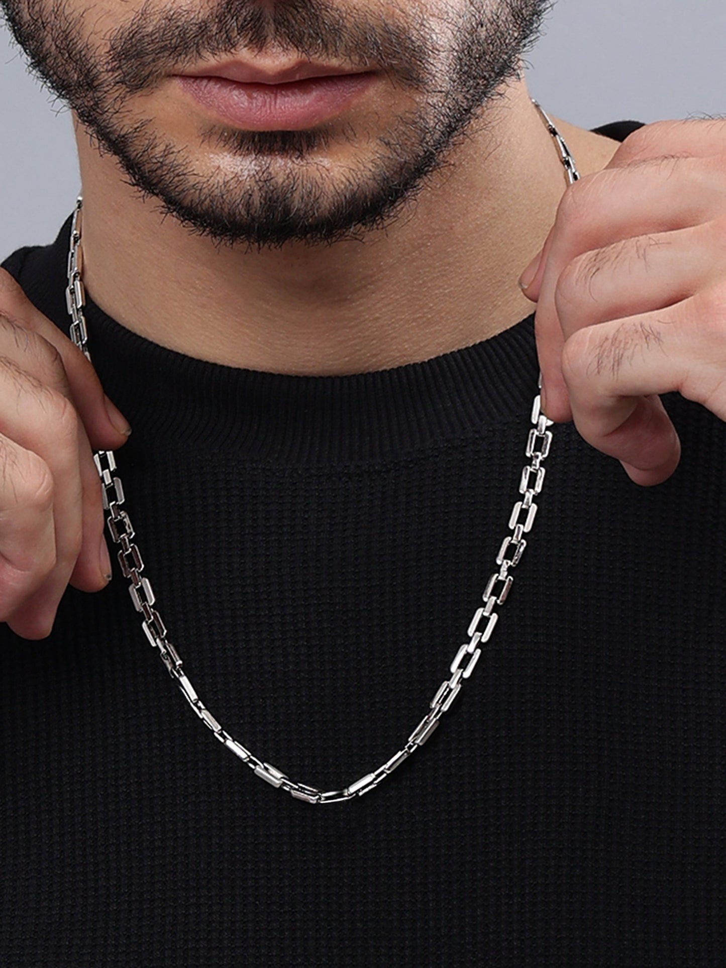 Men’s Box Link 925 Sterling Silver Chain