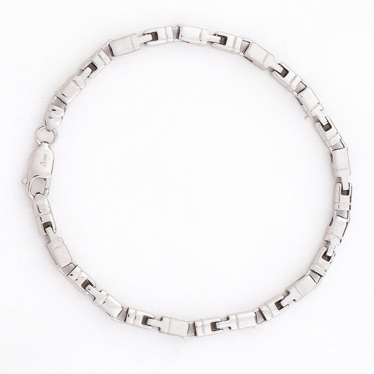 Chunky Link 925 Sterling Silver Bracelet for Men