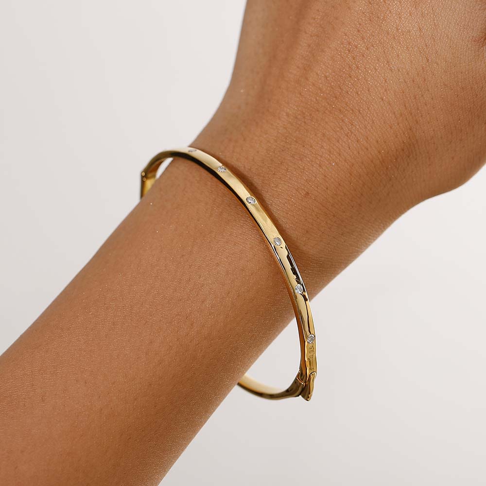 Versa Lab Grown Diamond Bangle - Gold Bracelets for Women