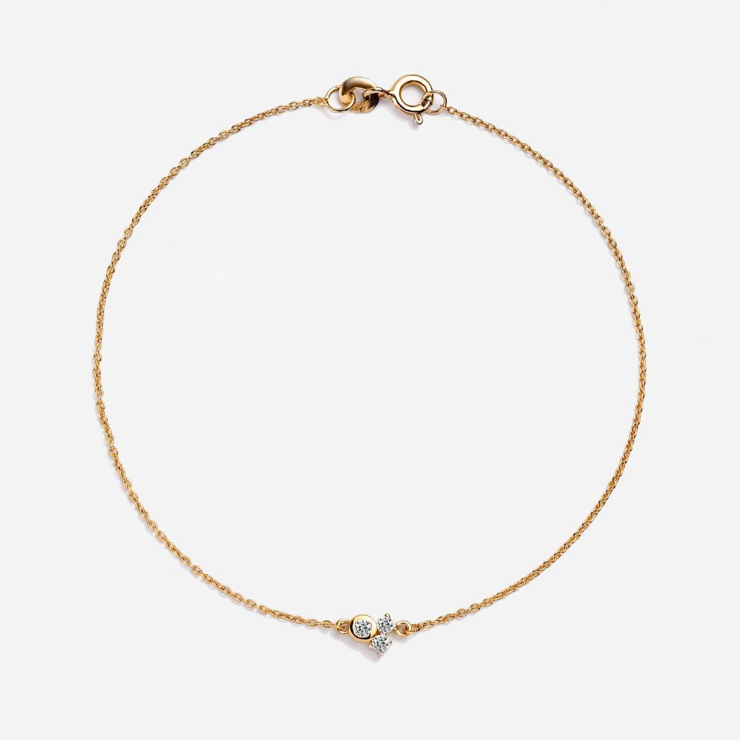 Trinity Lab Grown Diamond Bracelet - Gold Bracelet for Women