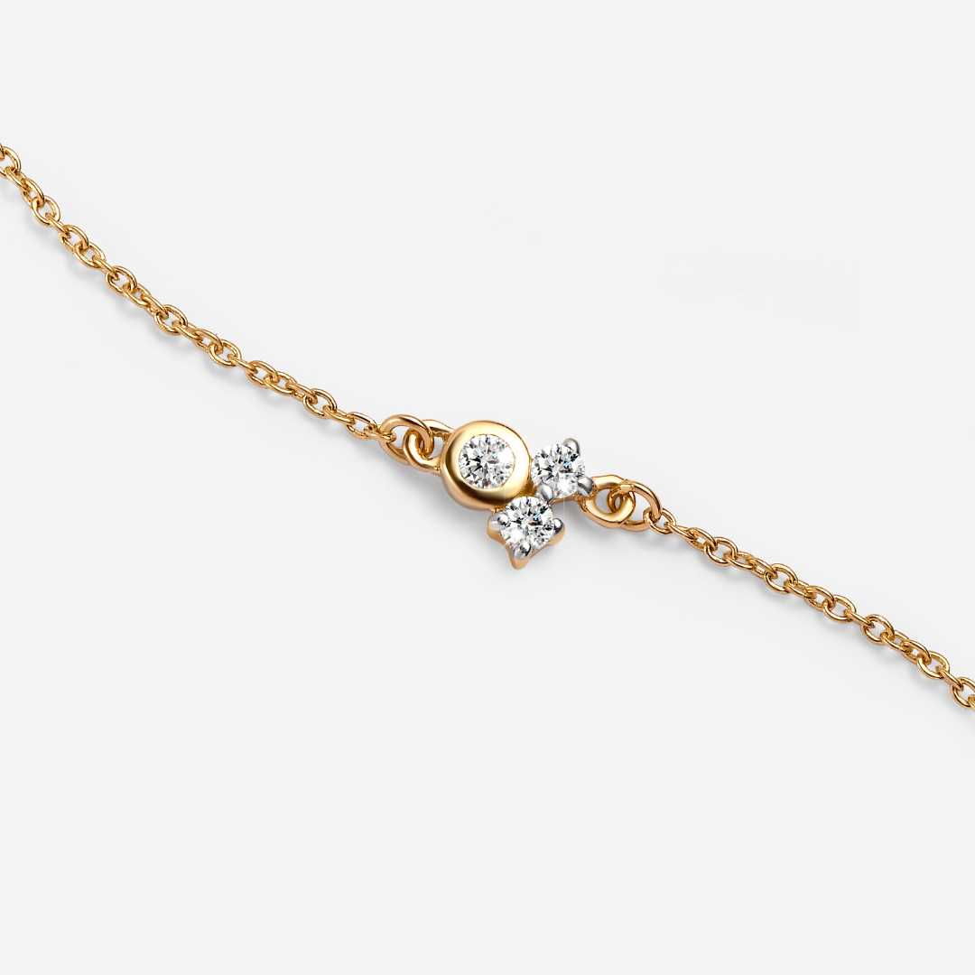 Trinity Lab Grown Diamond Bracelet - Gold Bracelet for Women
