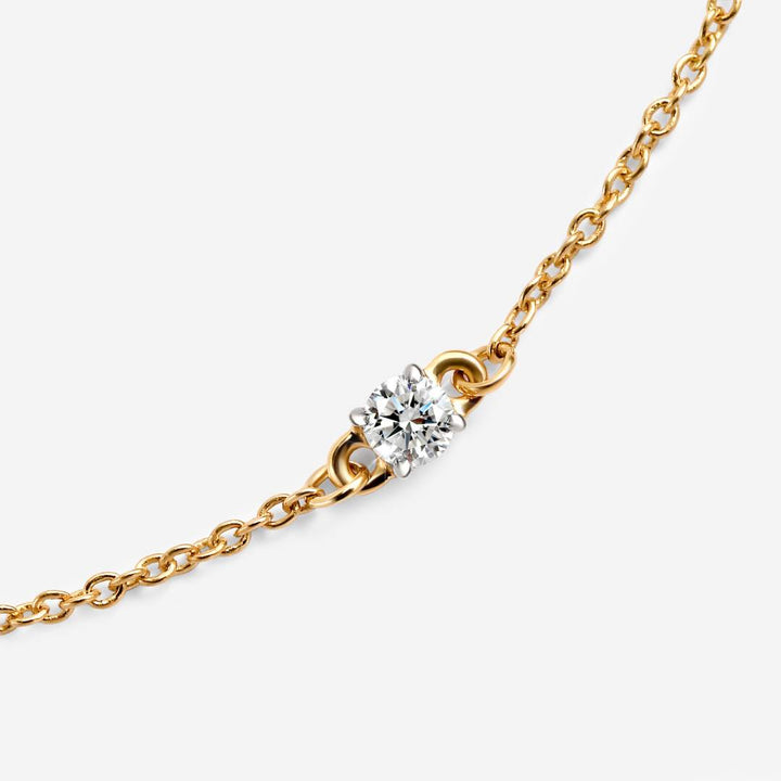 Solitaire Lab Grown Diamond Bracelet - Gold Bracelet for Women