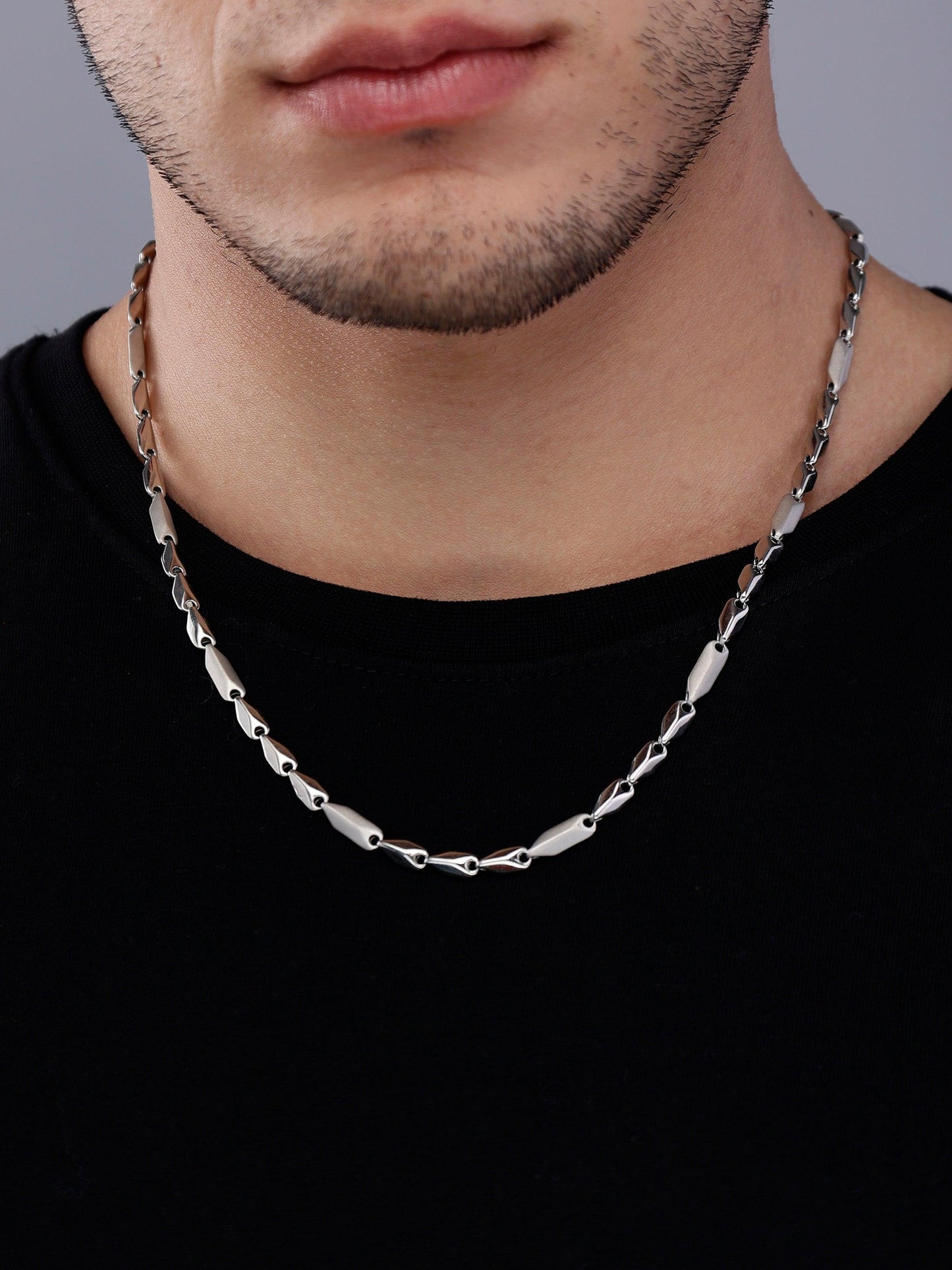 Twisted Link 925 Sterling Silver Chain