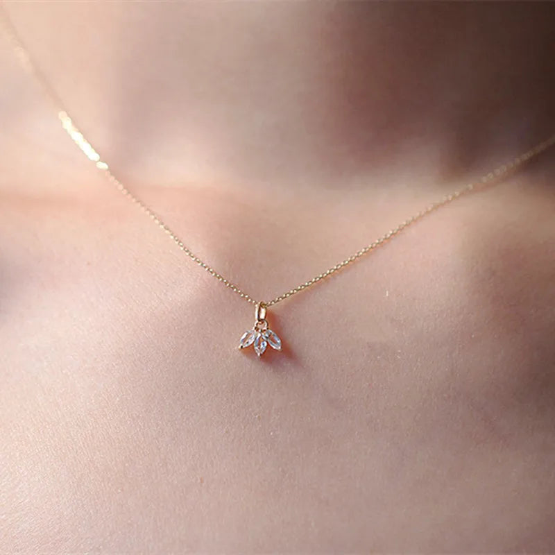 Water Droplets Pendant Necklace - 925 Sterling Silver Necklace for Women