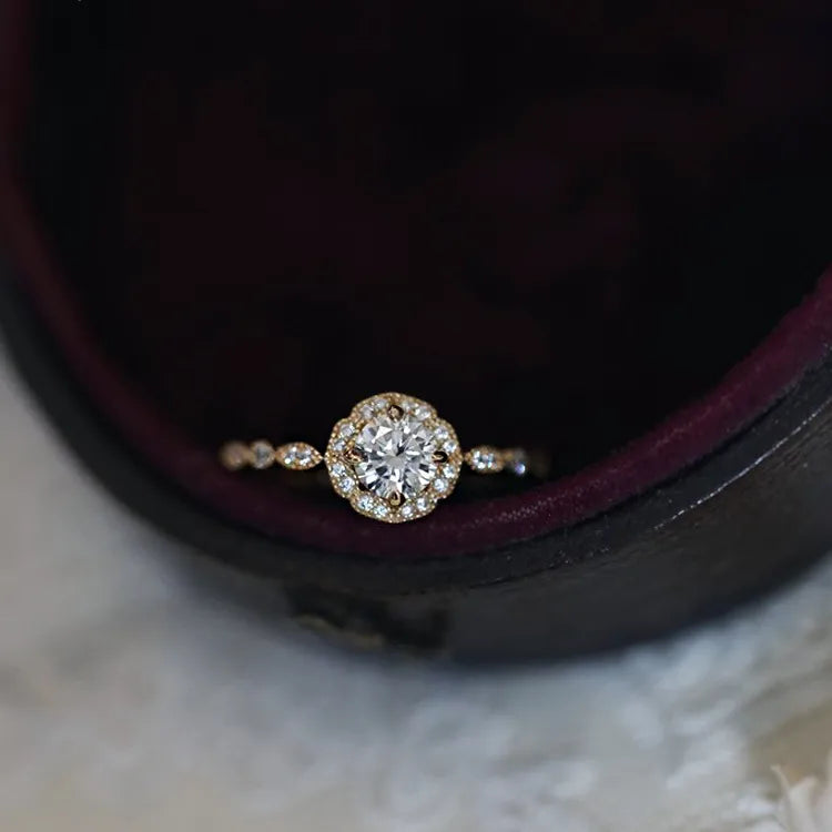 Elysian Halo Ring – 925 Sterling Silver Rings for Women