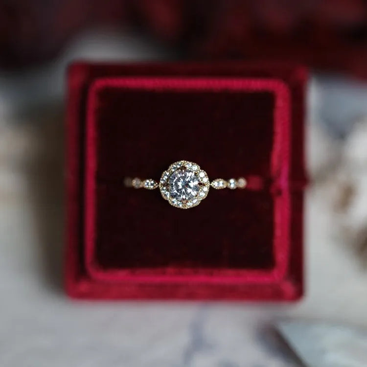 Elysian Halo Ring – 925 Sterling Silver Rings for Women