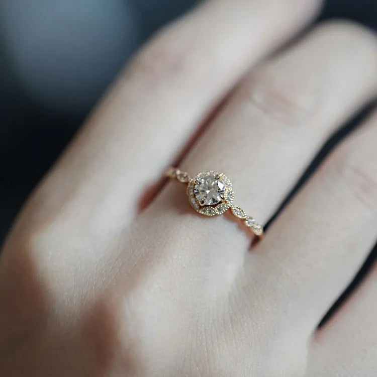 Elysian Halo Ring – 925 Sterling Silver Rings for Women