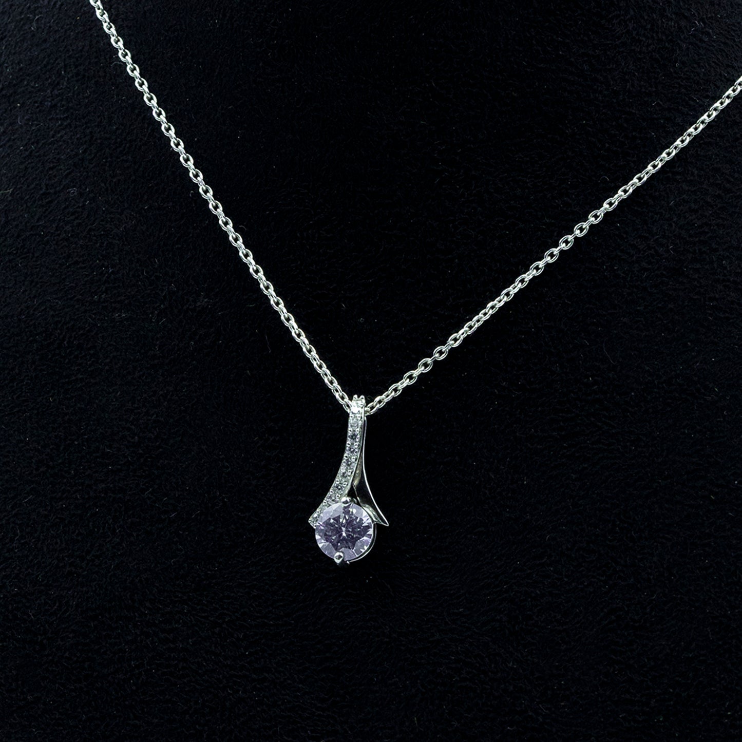 Elegance Drop Pendant Necklace - 925 Sterling Silver Necklace for Women