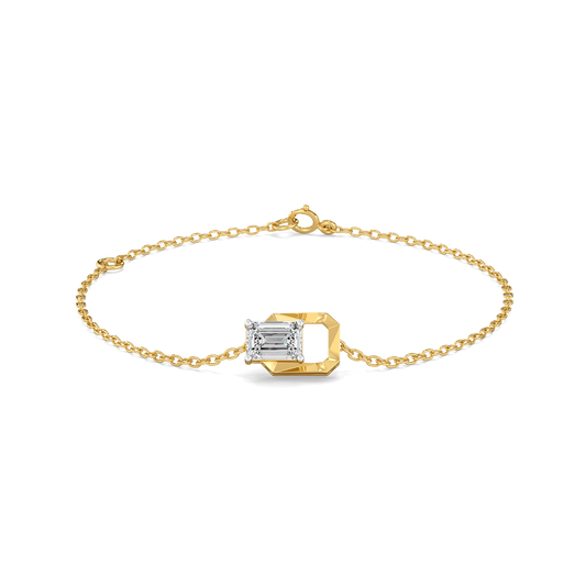 Emerald Cut Diamond Bracelet in 9K/14K Gold | 1.00 Ct Lab Grown
